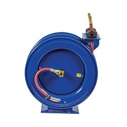 COXREELS® C-LP-350-350 C Air-Water Series 2-in-1 Combination Dual Purpose Low Pressure Spring Driven Hose Reel, 3/8 in ID x 5/8 in OD x 50 ft L Hose, 300 psi Pressure, Import