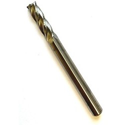 Single End Mill, Regular Length, 3/16 in Cutting Dia, 4 Flutes, Solid Carbide