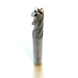 Single End Mill, Regular Length, 3/16 in Cutting Dia, 4 Flutes, Solid Carbide