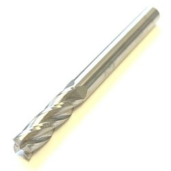 Single End Mill, Regular Length, 3/16 in Cutting Dia, 4 Flutes, Solid Carbide