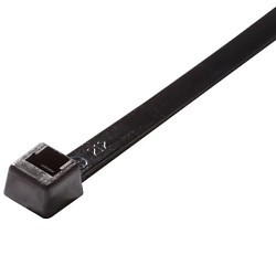 Cable Tie, 36.7 in Length, 0.35 in Width, 0.08 in Thickness, Nylon 6.6, UV Black