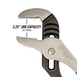 Channellock® Channellock® 440 Tongue and Groove Plier, 2.25 in Jaw Nominal Capacity, Straight Jaw, 1.5 in L Jaw, Serrated Jaw Surface, No Insulated Grip, No Non-Sparking, ANSI B107.23 Specifications Met