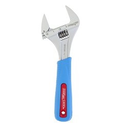 Channellock® Channellock® 8WCB-BULK Adjustable Wrench, 1.54 in Wrench Opening, 8 in Overall Length, Yes Tether Ready, Yes Measurement Scale Included, Vanadium Steel, Chrome Plated