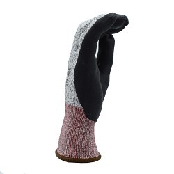 Cordova Safety Products MACHINIST® 3734L Cut-Resistant Gloves, Large, #9, Nitrile Foam Coating, HPPE, Knit Wrist Cuff, Resists: Abrasion, Puncture, A4 ANSI Cut-Resistance Level, 4 ANSI Puncture-Resistance Level, Black