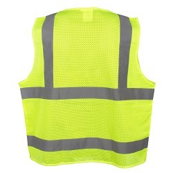 Cordova COR-BRITE® VS2815XL Surveyors Safety Vest, 5X-Large, Lime, Lime Solid Polyester, Zipper Closure, 11 Pockets, ANSI Class: ANSI/ISEA 107-2015, Type R, Class 2