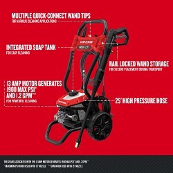 Craftsman® CMEPW1900 Water Pressure Washer, 1900 psi, 1.2 gpm