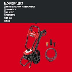 Craftsman® CMEPW1900 Water Pressure Washer, 1900 psi, 1.2 gpm