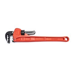 Crescent® K9™ CIPW18 Straight Pipe Wrench, 14-3/4 in OAL, Cast Iron Handle, Powder Coated