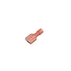 Female Crimp Terminal, 12 to 10 AWG Conductor, 0.032 x 0.250 in Tab, Yellow, Insulated: Nylon Insulated