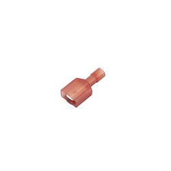 Female Crimp Terminal, 12 to 10 AWG Conductor, 0.032 x 0.250 in Tab, Yellow, Insulated: Nylon Insulated