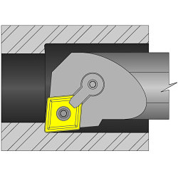 DORIAN® 73310155034 Indexable Boring Bar, 3.062 in Minimum Bore Dia, 16 in Overall Length, Steel