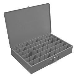 DURHAM MFG® 099-95 Compartment Box, 18 in Overall Length, 12 in Overall Width, 3 in Overall Height, 6 to 18 Compartments per Drawer, Polypropylene Dividers per Drawer