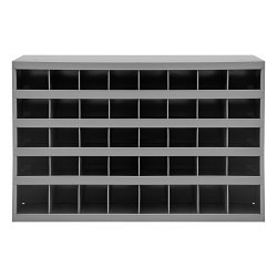 DURHAM MFG® 349-95 Pigeon Hole Bin, 22-1/4 in Overall Height, 33-13/16 in Overall Width, 8-1/2 in Overall Depth, 40 Bins