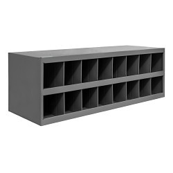 DURHAM MFG® 353-95 Pigeonhole Bin, 17-3/4 in Overall Length, 33-13/16 in Overall Width, 12-13/16 in Overall Height, 16 Bins