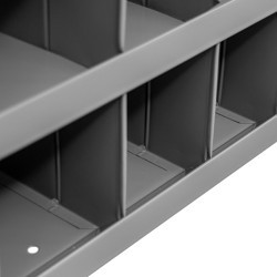 DURHAM MFG® 353-95 Pigeonhole Bin, 17-3/4 in Overall Length, 33-13/16 in Overall Width, 12-13/16 in Overall Height, 16 Bins