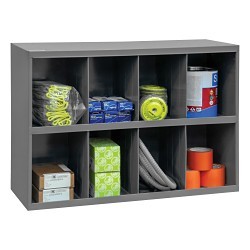 DURHAM MFG® 393-95 Part Storage Bin With Slope Shelf, 19-3/4 in H x 33-7/8 in W x 8-1/2 in D, 8 Bins