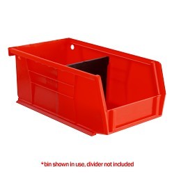 DURHAM MFG® PB30220-17 Hang and Stack Bin, 7 in Outside Length, 4 in Outside Width, 3 in Outside Height, 0.04 cu-ft, Red