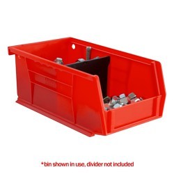 DURHAM MFG® PB30220-17 Hang and Stack Bin, 7 in Outside Length, 4 in Outside Width, 3 in Outside Height, 0.04 cu-ft, Red