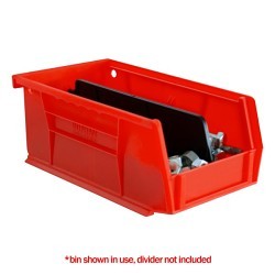 DURHAM MFG® PB30220-17 Hang and Stack Bin, 7 in Outside Length, 4 in Outside Width, 3 in Outside Height, 0.04 cu-ft, Red