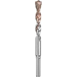 Black+Decker® DW5235 2-Cutter Premium Percussion Masonry Drill Bit, 1/2 in Drill Bit, 3/8 in Round with 3-Flat Shank, 4 in D Cutting, Carbide Cutting Edge, 6 in OAL