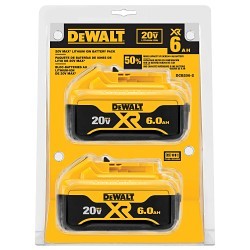 Stanley Black & Decker DeWALT® 206-2 Battery Pack, 6 Ah Battery, Lithium-Ion Battery, 20 V Charge, For Use With: Drill, Sander, Saw