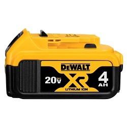 DeWALT® DCB204 XR® Premium Rechargeable Battery Pack, 4 Ah Lithium-Ion Battery, For Use With DeWALT® 20 V Power Tool