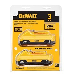 Stanley Black & Decker DeWALT® DCB230 Compact Battery, Lithium-Ion, 20 V Nominal, 3 Ah Nominal Capacity