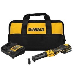 DeWALT® DCF510GE1 Sealed Head Ratchet with Powerstack™ Battery & Charger, 3/8 in, 1/2 in Drive, 75 ft-lb, 20 V, Yes Battery Included, 15 in Overall Length