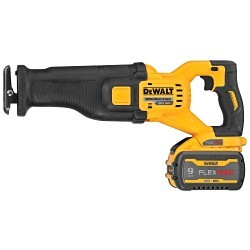 Stanley Black & Decker DeWALT® DCS389X1 Cordless Reciprocating Saw Kit, 1-1/8 in Stroke, 0 - 3000 spm, 60 VDC, Yes Battery Included