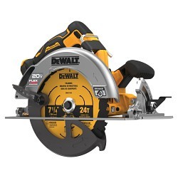 Stanley Black & Decker DeWALT® DCS573B Circular Saw, 7-1/4 in Blade, 5/8 in, 20 V, 2 in Max at 45 deg, 2-9/16 in Max at 90 deg Cutting Depth, Lithium-Ion Battery, No Battery Included, Blade Side Right