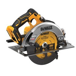 Stanley Black & Decker DeWALT® DCS573B Circular Saw, 7-1/4 in Blade, 5/8 in, 20 V, 2 in Max at 45 deg, 2-9/16 in Max at 90 deg Cutting Depth, Lithium-Ion Battery, No Battery Included, Blade Side Right