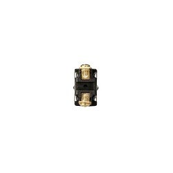 Momentary Pushbutton Switch, SPST, 1/2 in Dia Mounting Hole, Plastic/Nickel/Steel, Black