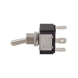 Toggle Switch, SPST On-Off-On, 1 Pole, Flat Terminal