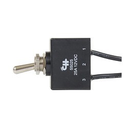 Toggle Switch, SPST On-Off, 25 A, Series: Cole Hersee, 1 Pole, Environmental Conditions: -20 to 185 deg F, 1.24 x 0.87 x 1.46 in