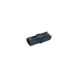 Weather Pack Connector, 2-Way, Nylon, Male Terminal, 12 VDC, Specifications: 20 A Amperage Rating, -40 to 125 deg C