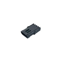 Weather Pack Connector, 4-Way Flat, Nylon, Male Terminal, 12 VDC, Specifications: 20 A Amperage Rating, -40 to 125 deg C