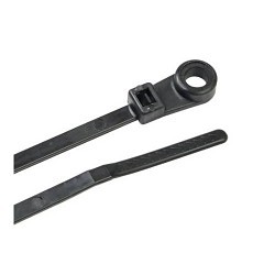 Cable Tie, 11 in Length, 170 in Width, Nylon, UV-Resistant Black