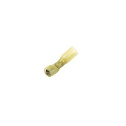 Push-On Terminal, Solder & Crimp, Male, 12-10 AWG Wire, Brass, Yellow
