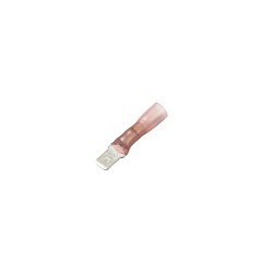 Push-On Terminal, Solder Lead-Free & Crimp, Standard Female, 20-18 AWG Wire, Brass, Red