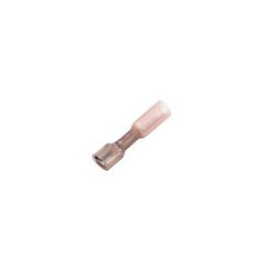 Push-On Terminal, Solder Lead-Free & Crimp, Standard Female, 20-18 AWG Wire, Brass, Red