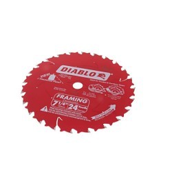 Freud® Diablo® D0724X Cutting Saw Blade, 7-1/4 in Dia, 0.04 in Thickness, 5/8 in Arbor, Carbide Blade, 24 Teeth