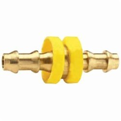 Dixon® 296-0606 Hose Mender, 3/8 in Nominal, Push-On Barb End Style, Brass Body/Plastic Cap, Domestic