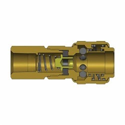 Dixon® 2DF2-B D Automatic Interchange Pneumatic Coupler, 1/4 in, Quick-Connect x FNPT, Brass