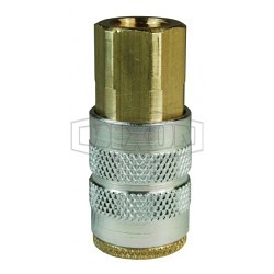 Dixon® 2FF2-B Pneumatic Coupling, Pneumatic Coupling, 1/4 x 1/4-18 in Nominal, Plug x FNPTF, Brass