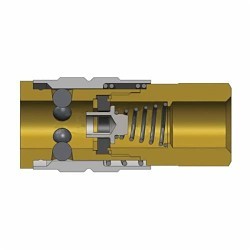 Dixon® 2FF3-B D Interchange Semi-Automatic Pneumatic Coupler, 1/4 x 3/8 in, Quick-Connect x FNPT, Brass