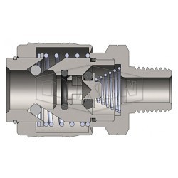 Dixon® 2MM2-PL Pneumatic Coupling, Pneumatic Coupling, 1/4 x 1/4-18 in Nominal, Plug x MNPT, Brass