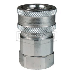 Dixon Valve & Coupling 2VF2 Valved Female Coupler, 1/4 in Nominal, FNPTF, Steel, Domestic