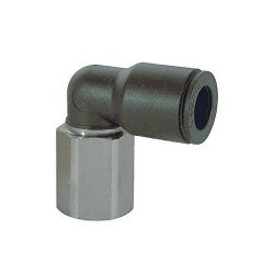 Dixon® Legris by Dixon® 30096014 Pneumatic Elbow, Swivel, 90 deg, 3/8 x 1/4 in Nominal, Push-in x Fnpt, Nylon/Brass