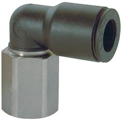 Dixon® Legris by Dixon® 30096014 Pneumatic Elbow, Swivel, 90 deg, 3/8 x 1/4 in Nominal, Push-in x Fnpt, Nylon/Brass