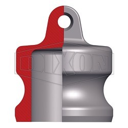 Dixon® 400-DP-AL Cam & Groove Fitting, Dust Plug, 4 in Nominal, 356T6 Aluminum